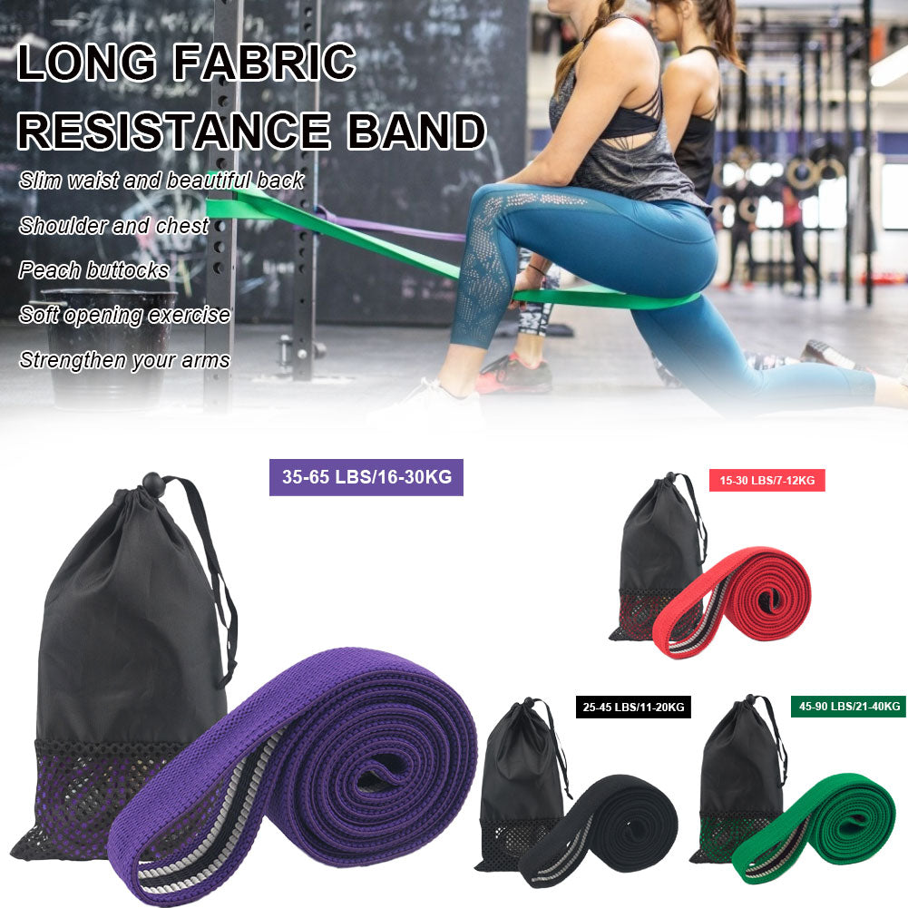 Set de Bandas de Resistencia de Tela - 3 Niveles de Intensidad para Fitness en Casa